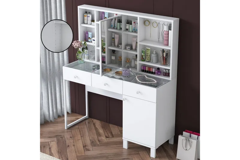 Ceris Sminkbord 120 cm - Vit - Möbler - Bord