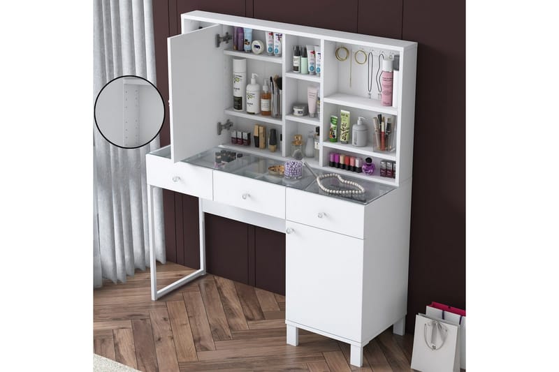 Ceris Sminkbord 120 cm - Vit - Möbler - Bord