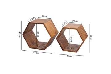 Chicosky Satsbord 46 cm 2 Bord - Massivt Trä/Brun - Möbler - Bord