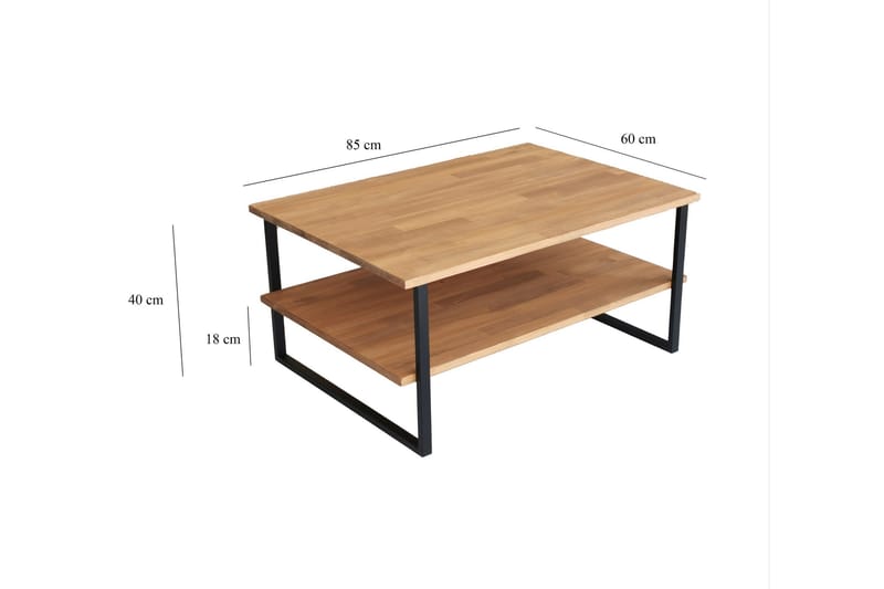 Clydevale Soffbord 85x60x85 cm Ek - Soffbord - Bord