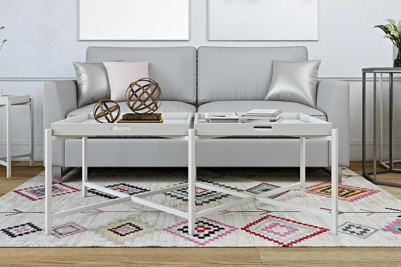 Coco Brickbord 121 cm Vit - CosmoLiving - Möbler - Bord