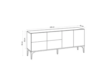Colldela Avlastningsbord 180 cm - Natur - Möbler - Bord