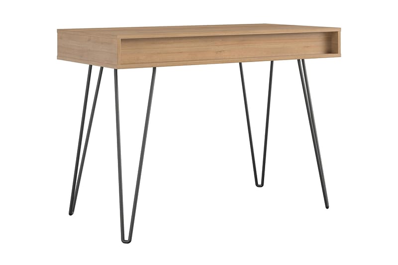 CONCORD Skrivbord 106 cm med Förvaring Låda Grå/Natur/Svart - Novogratz - Möbler - Bord