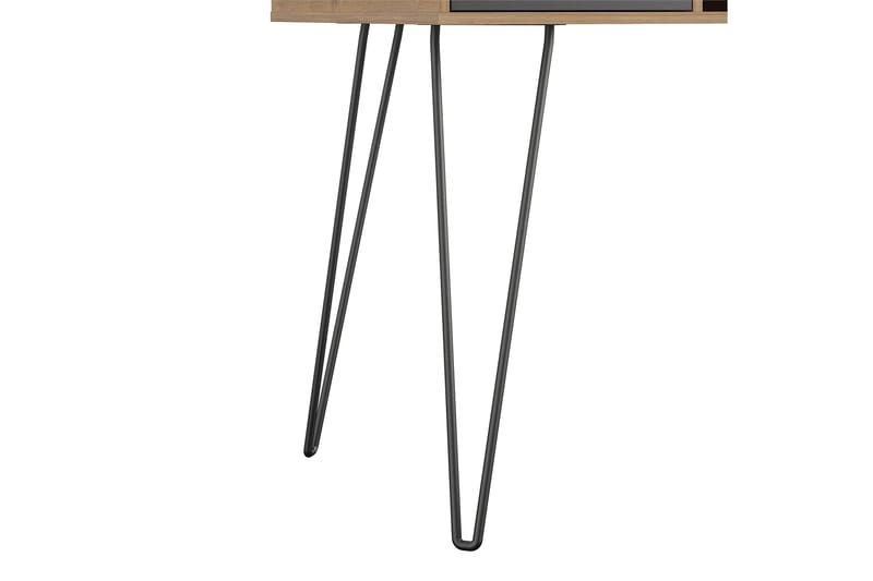 CONCORD Skrivbord 106 cm med Förvaring Låda Grå/Natur/Svart - Novogratz - Skrivbord - Bord