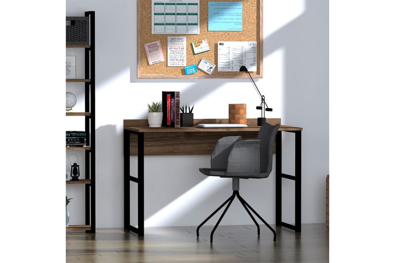 COSTERA Skrivbord 120 cm Mörkbrun/Svart - Möbler - Bord