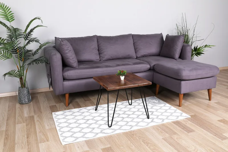 Crodux Soffbord 50 cm - Valnötsbrun/Svart - Möbler - Bord