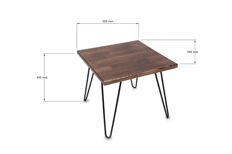Crodux Soffbord 50 cm - Valnötsbrun/Svart - Möbler - Bord
