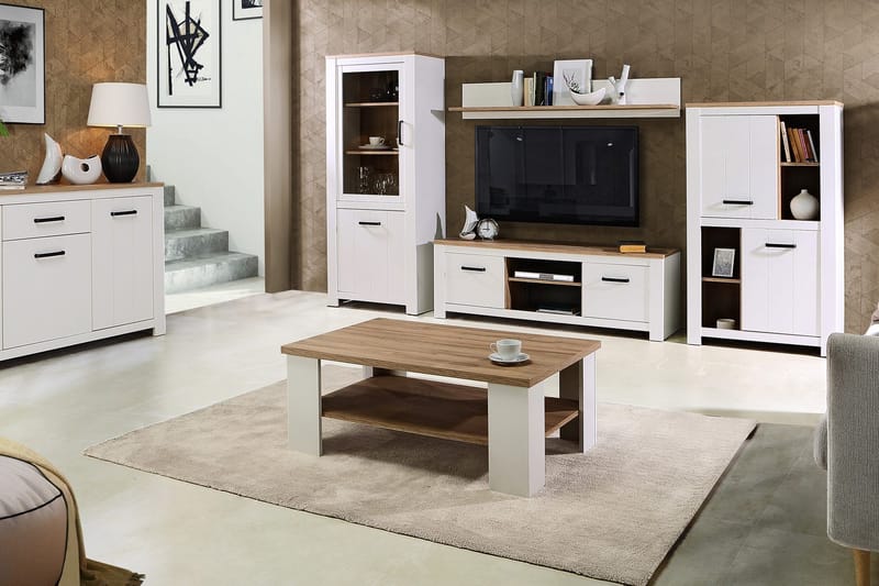 Crumpton soffbord 107 cm - Vit/Brun - Möbler - Bord