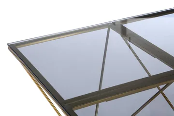 Crystal Soffbord 80 cm - Rökfärgat glas/Mässing - Möbler - Bord
