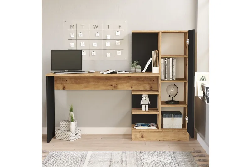 Dalran Skrivbord 152 cm - Natur/Svart - Möbler - Bord