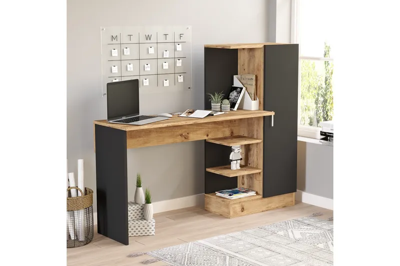 Dalran Skrivbord 152 cm - Natur/Svart - Möbler - Bord