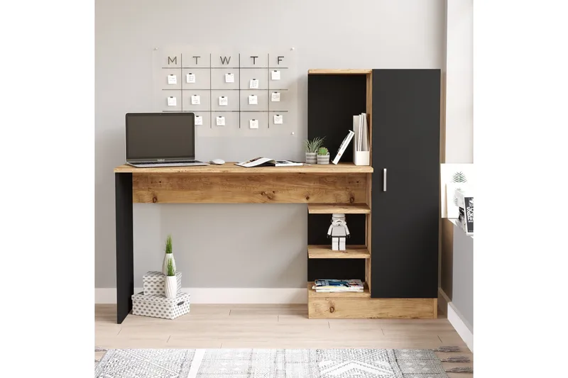 Dalran Skrivbord 152 cm - Natur/Svart - Möbler - Bord