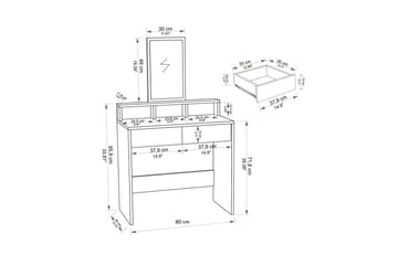 Dasina Sminkbord 80 cm - Vit - Möbler - Bord