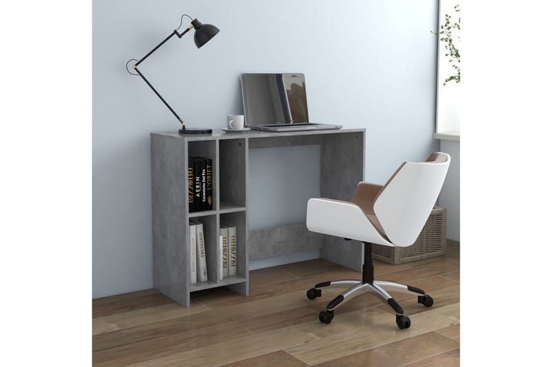 Datorbord betonggrå 102,5x35x75 cm spånskiva - Grå - Möbler - Bord