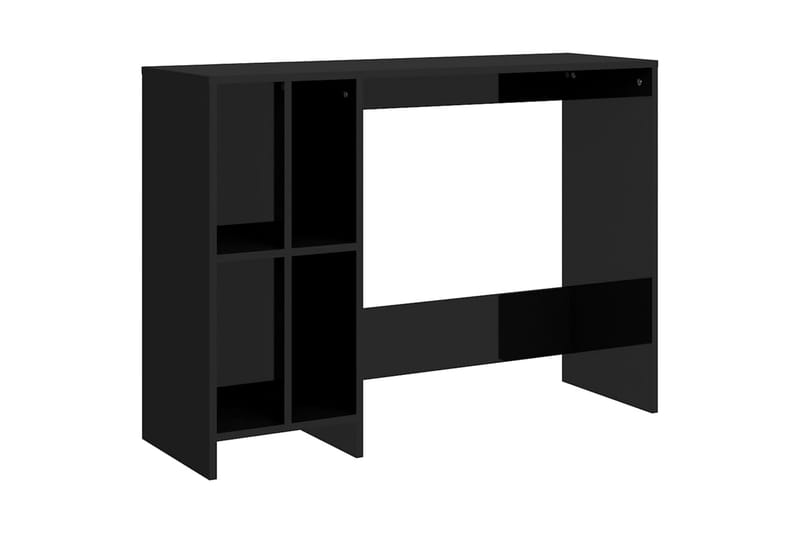 Datorbord svart högglans 102,5x35x75 cm spånskiva - Svart - Skrivbord - Bord