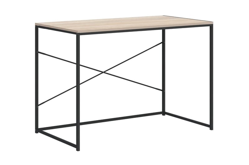 Datorbord svart och ek 110x60x70 cm spånskiva - Brun - Möbler - Bord