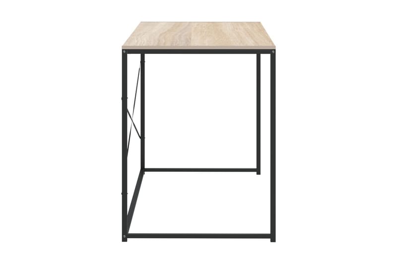 Datorbord svart och ek 110x60x70 cm spånskiva - Brun - Möbler - Bord