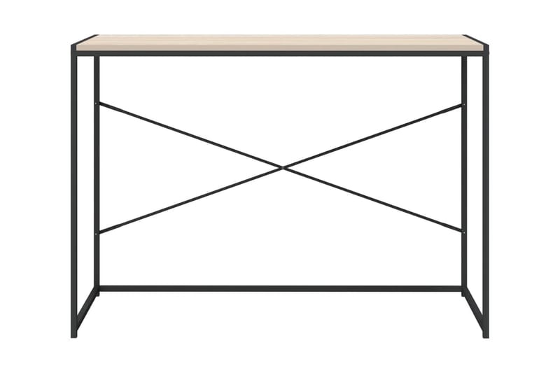 Datorbord svart och ek 110x60x70 cm spånskiva - Brun - Möbler - Bord