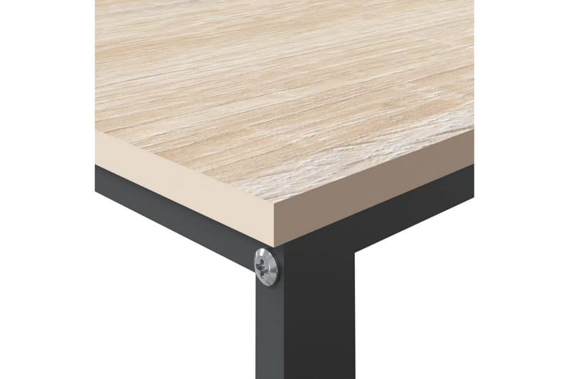 Datorbord svart och ek 110x60x73 cm spånskiva - Brun - Möbler - Bord