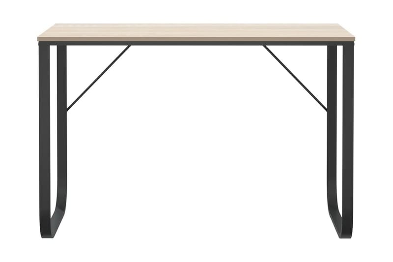 Datorbord svart och ek 110x60x73 cm spånskiva - Brun - Möbler - Bord