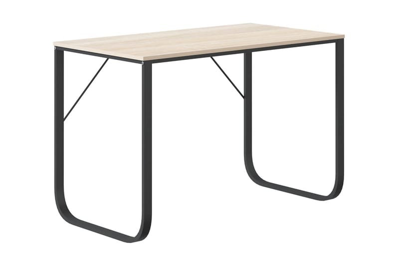 Datorbord svart och ek 110x60x73 cm spånskiva - Brun - Möbler - Bord