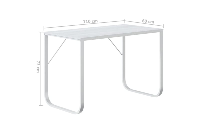 Datorbord vit 110x60x73 cm spånskiva - Vit - Möbler - Bord
