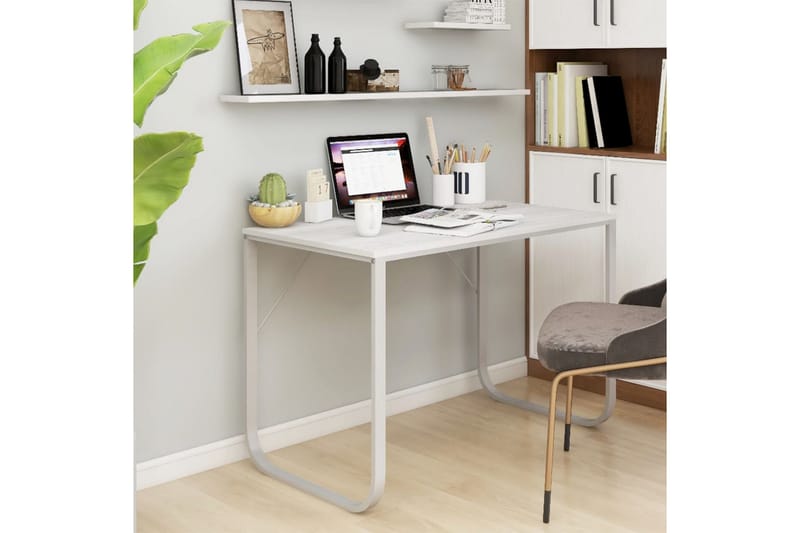 Datorbord vit 110x60x73 cm spånskiva - Vit - Möbler - Bord