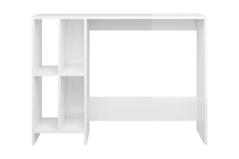 Datorbord vit högglans 102,5x35x75 cm spånskiva - Vit - Skrivbord - Bord
