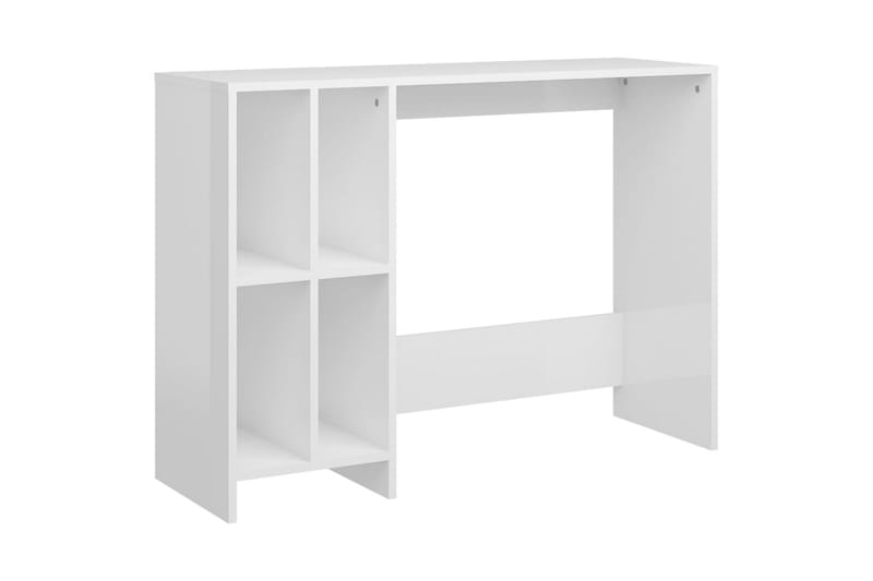 Datorbord vit högglans 102,5x35x75 cm spånskiva - Vit - Möbler - Bord
