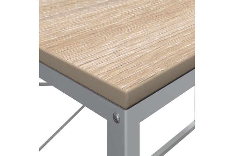 Datorbord vit och ek 110x60x70 cm spånskiva - Brun - Möbler - Bord
