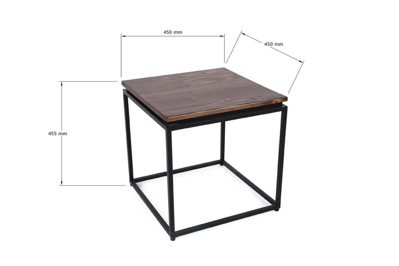 DEHNO Soffbord 45 cm Marmormönster Svart - Möbler - Bord