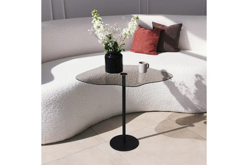 Deluxus Soffbord 60x45x60 cm Oval - Svart - Möbler - Bord