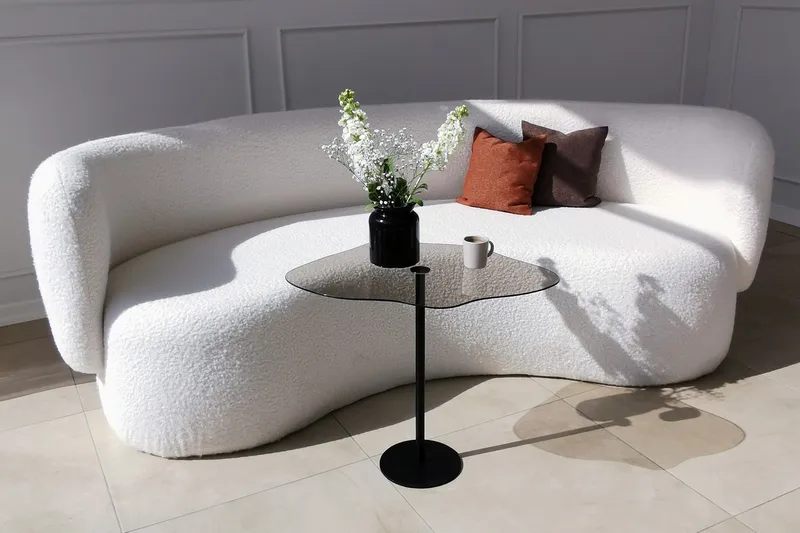 Deluxus Soffbord 60x45x60 cm Oval - Svart - Möbler - Bord