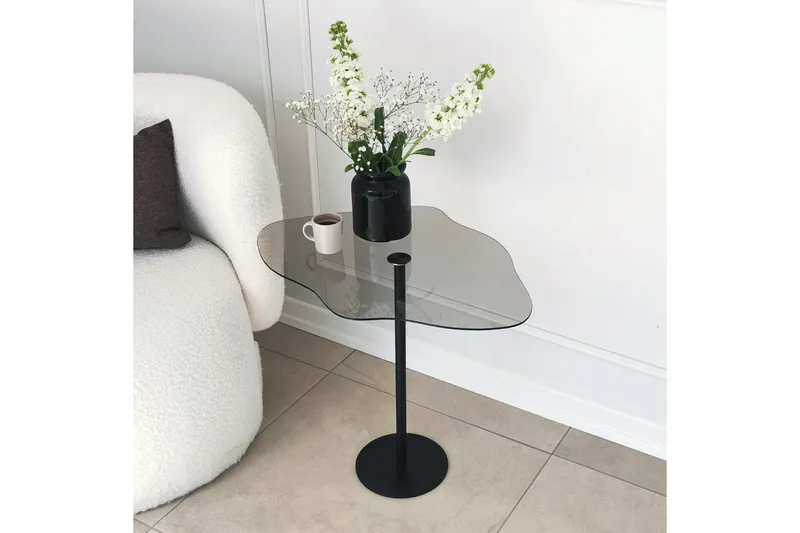 Deluxus Soffbord 60x45x60 cm Oval - Svart - Möbler - Bord