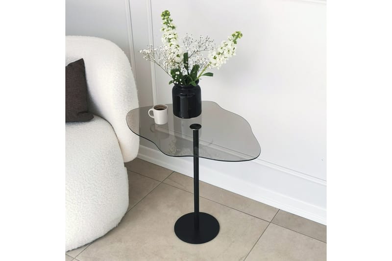 Deluxus Soffbord 60x45x60 cm Oval - Svart - Möbler - Bord