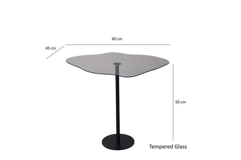 Deluxus Soffbord 60x45x60 cm Oval - Svart - Möbler - Bord