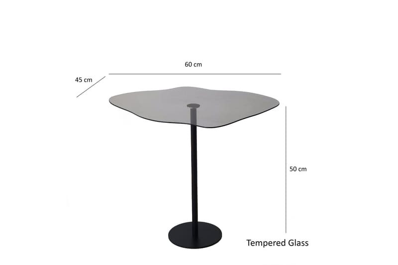 Deluxus Soffbord 60x45x60 cm Oval - Svart - Möbler - Bord