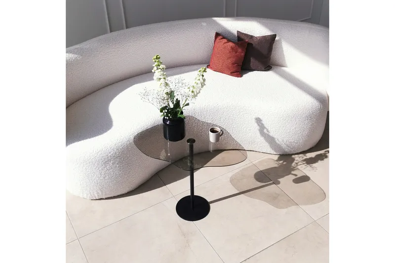 Deluxus Soffbord 60x45x60 cm Oval - Svart - Möbler - Bord