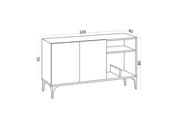 Desgrar Konsollbord 120x80 cm - Blå - Möbler - Bord