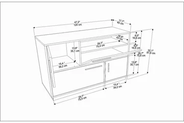 Desgrar Konsollbord 120x81,6 cm - Vit - Möbler - Bord