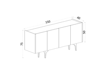 Desgrar Konsollbord 150x75 cm - Vit - Möbler - Bord