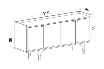 Desgrar Konsollbord 150x80 cm - Blå - Möbler - Bord