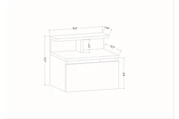 Desgrar Sängbord 39,8x35 cm - Antracit - Möbler - Bord