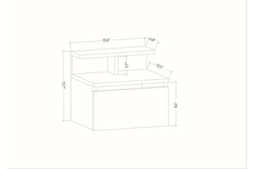 Desgrar Sängbord 39,8x35 cm - Brun - Möbler - Bord
