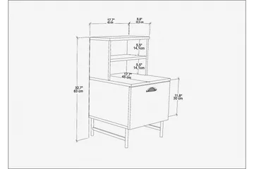 Desgrar Sängbord 45x22,5 cm - Brun - Möbler - Bord