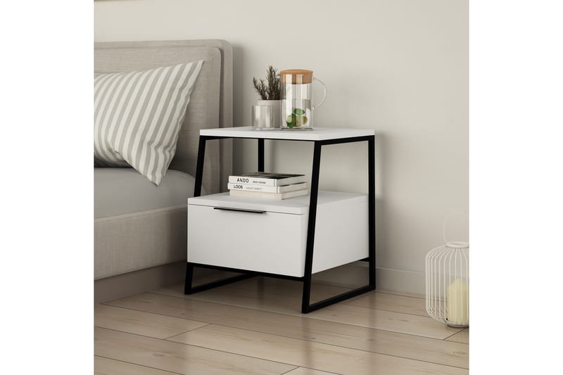 Desgrar Sängbord 45x50 cm - Vit - Möbler - Bord