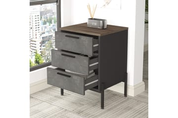 Desgrar Sängbord 54 cm - Brun/Betonggrå/Antracit - Möbler - Bord