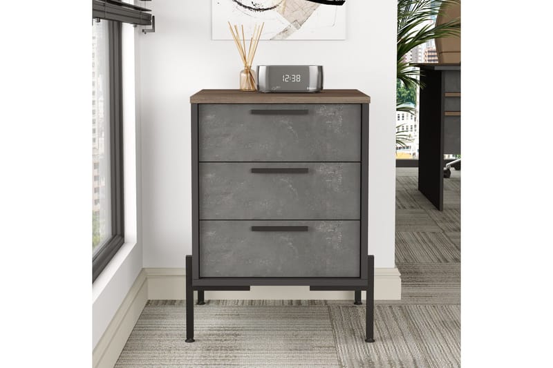 Desgrar Sängbord 54 cm - Brun/Betonggrå/Antracit - Möbler - Bord