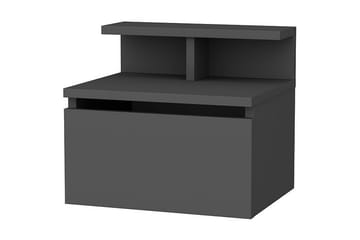 Desgrar Vägghängt Sängbord & Nattduksbord 39,8x35 cm i Trä med Låda - Antracit - Möbler - Bord