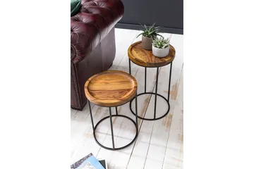 Dewester Satsbord 31 cm 2 Bord - Massivt Trä/Svart - Möbler - Bord